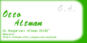 otto altman business card